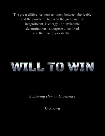 Will To Win Book